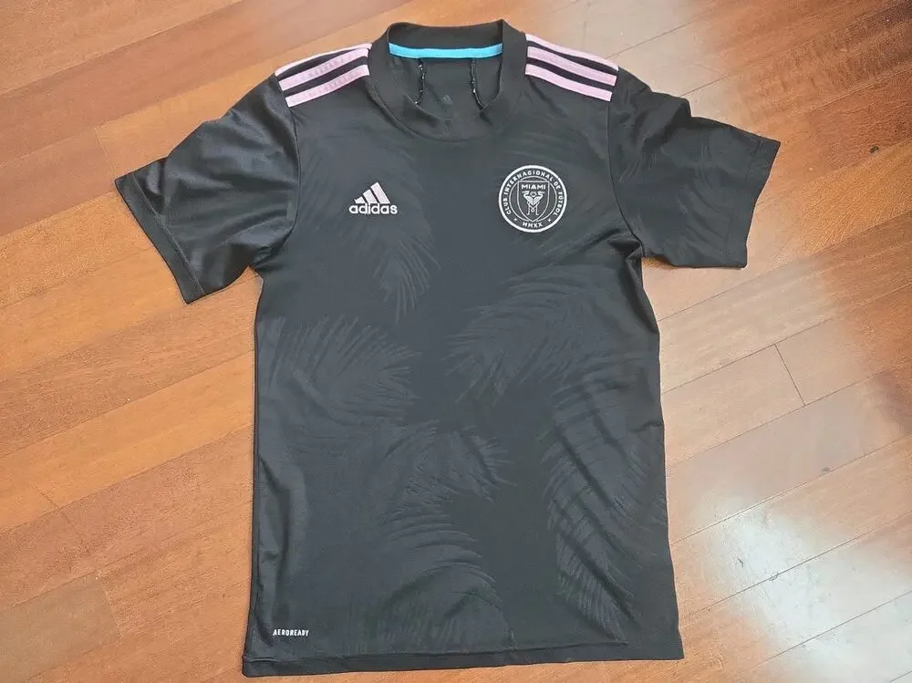 Adidas Inter Miami CF Away 2022 Soccer Black/Pink Jersey Small